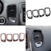 Carbon fiber dashboard air vent cover AC outlet trim kit