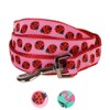 Blueberry Pet Essentials 2 Patterns Durable Pink Webbing Ladybug Designer