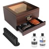 CASE ELEGANCE CASE ELEGANCE Glass Top Humidor with Thick Cedar,