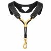 Adjustable Saxophone Shoulder Harness, Breathable Leather Contoured Sax Strap for