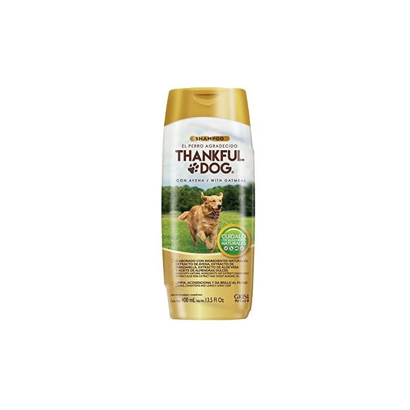 Shampoo De Avena Thankful Dog 400ml, color, 400 ml, pack