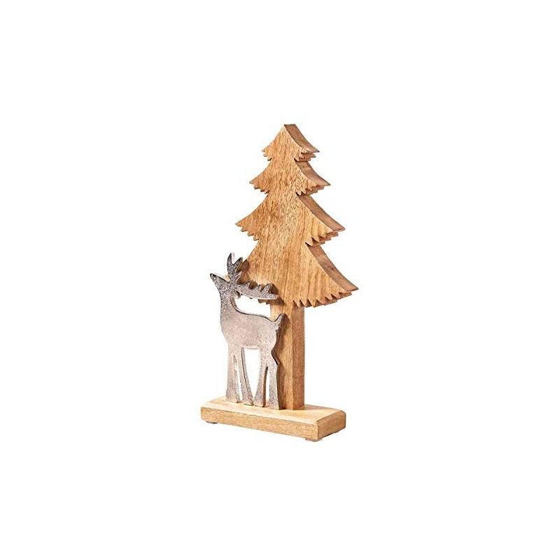 Fir Tree with Deer, Christmas Decoration, Choice of Sizes, Decorative