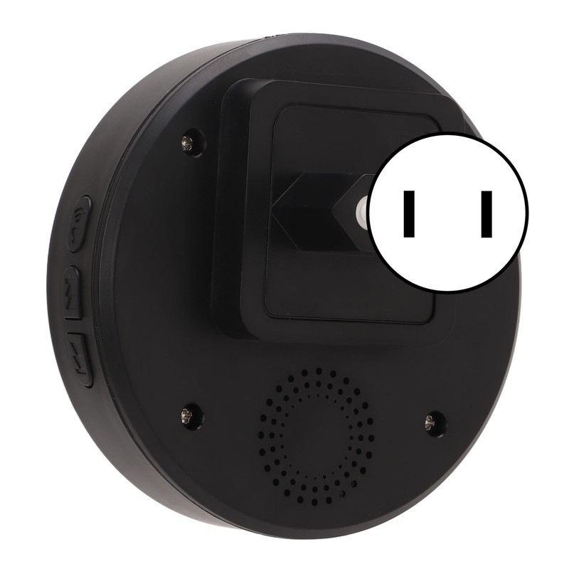 Black Wireless Doorbell Self Powered Waterproof Door Bell with 58