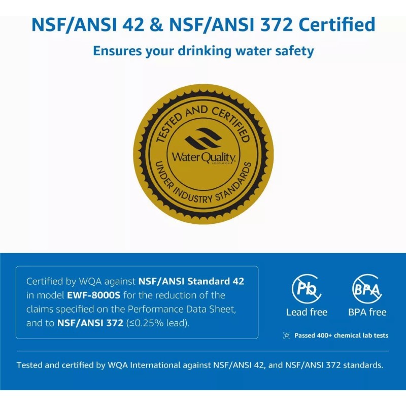 AQUA CREST Under Sink Water Filter, 3US-PF01,Repla