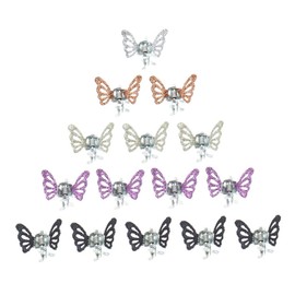 WOONEKY 24pcs Mini Butterfly Hair Clips Boys and Girls Small Claw Clips Non-slip Hair Clamps