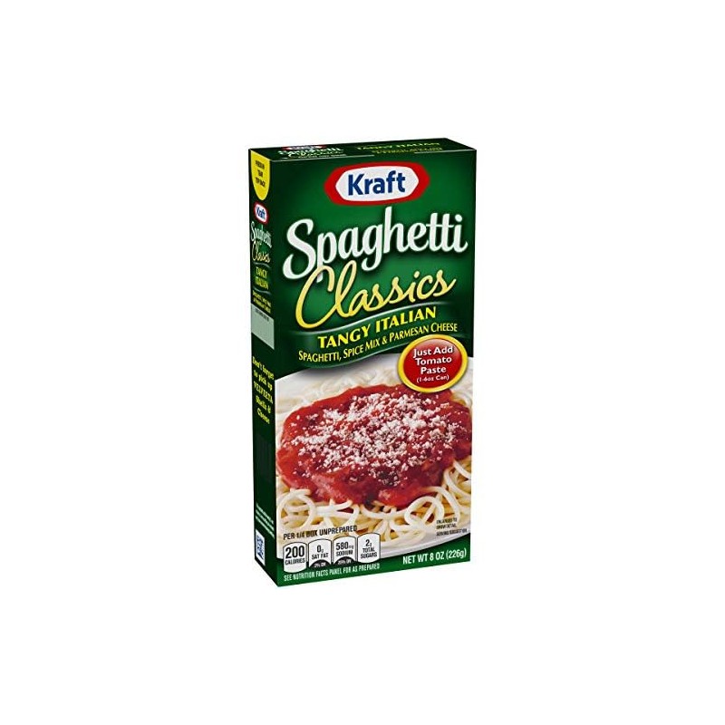 Kraft Spaghetti Classics Tangy Italian Easy Pasta Meal with Spaghetti,