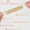 5 Pcs Gold Beaded Bracelet for Women, 14K Gold Plated