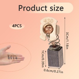 4Pcs CB430 Carbon Brushes, Motor Carbon Brush Replacement for Angle Grinder 18V LXT BHR200 BGA450 BGA452 DGA452