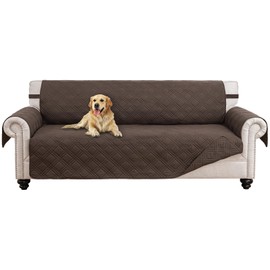 CAPALOCA Couch Covers for 3 Cushion Sofa Pet Friendly Couch Cover for Dogs Washable Couch Covers for Sofa Slipcover(Oversized Sofa, Chocolate)