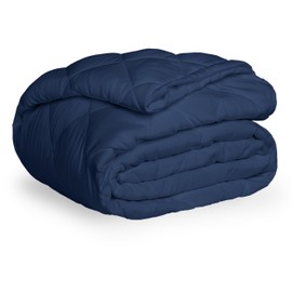 Bare Home Split Head Flex King Quilted Fitted Mattress Pad - Cooling Mattress Topper - Easily Washable - Elastic Fitted Mattress Cover - Stretch-to-Fit up to 15" Deep (Split Head Flex King, Dark Blue)