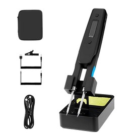 SQRC HT140 2-in-1 Hot Tweezers Soldering Iron Set, 140W Portable Soldering Iron, 122℉-932℉, 3 Preset Temperatures, PD/QC/DC Power Supply, Desoldering Repair Tool for SMD