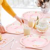 FYSUIMU Silly Goose Paper Plates Disposable Plates Pink Bow Goose