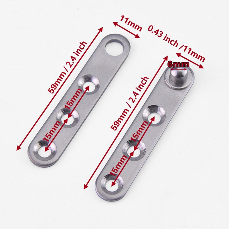 HOWDIA 10-Pack 360 Degree Rotatable Door Pivot Hinges | Stainless