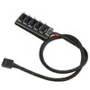2Pcs PWM Fan Hub 5 Way 4Pin 13.8in Cable Length