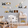 Fujitoya 8 Piece Dog Wall Sticker Car Monotone Bath Removable