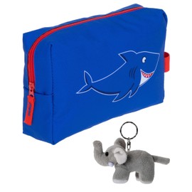Toiletry Bag Children Girls Boys Toiletry Bag Animals Beauty Case Bag Travel Pouch Small Elephant Kids Wash Bag +e, shark blue 358, Children's bag