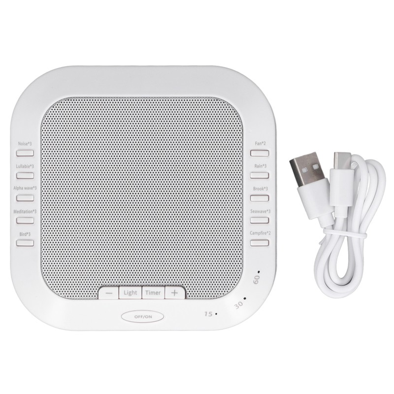 White Noise Machine 28 Sounds Portable Night Light Music Timing