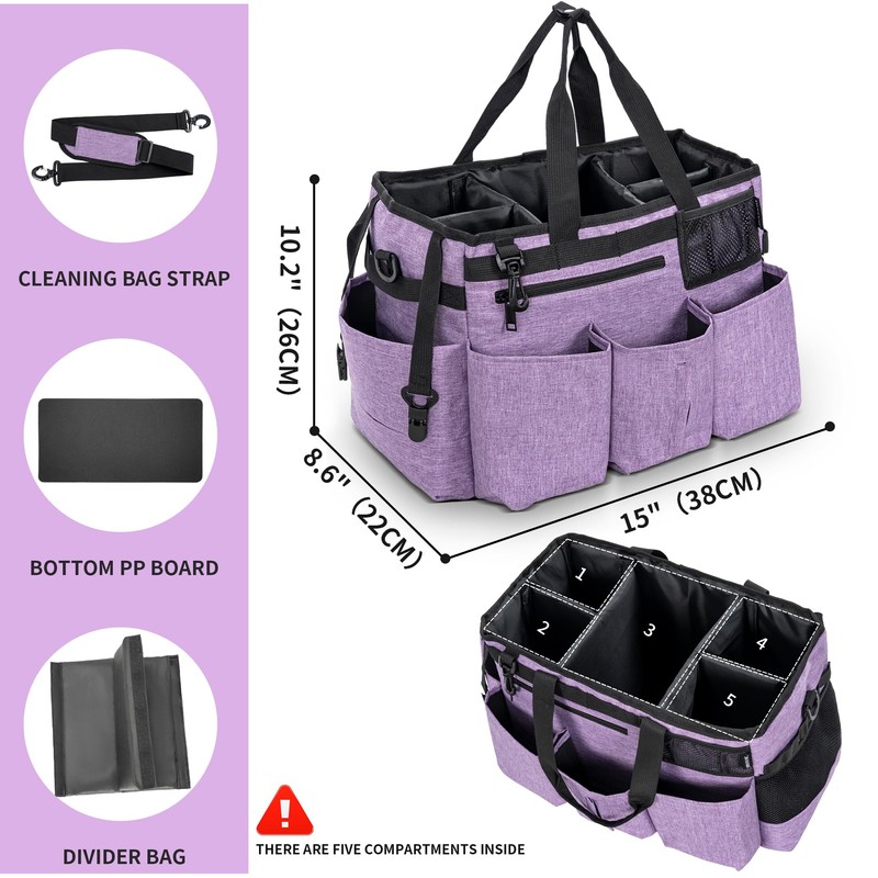IBVIVIC Wearable Cleaning Caddy Bag for Cleaning Supplies,Large Capacity Cleaning