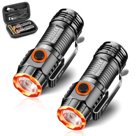 WholeFire Mini LED Taschenlampe Extrem Hell USB Aufladbar Taschenlampe LED 1000 Lumen Wasserdicht mit 4 Modi Mini Handheld klein Taschenlampe für Camping, Outdoor, Wandern, Notfall