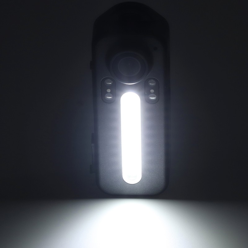 Portable Video Recorder 1080P LED Fill Light Back Clip Night