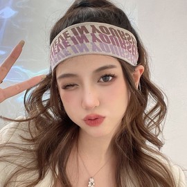 Summer Sports Headband for Women - Running, Yoga, Sweat-Absorbing Hair Band One Size/Pink 5ea