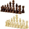 Staunton Design Wooden Chess Pieces with Felt Gliders King Height