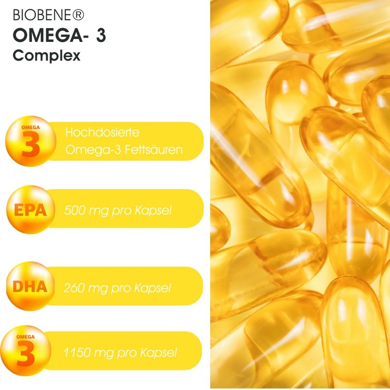 Biobene Omega 3 Complex - High Dose Omega 3 Capsules