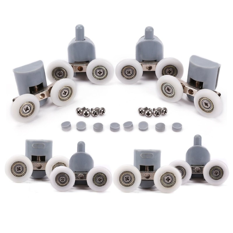 Shower Door Wheels, Lance Home 8Pcs Double Twin Top /