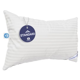 Continental Bedding | Serenity Goose Down Pillow | 700 Fill Power Hungarian White Down | 400TC Cotton Damask Shell | Made in USA | Soft, Standard (Pack of 1)