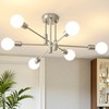 Biewalk Modern Chandelier Ceiling Light Fixture, 6-Light Sputnik Dining Chandeliers