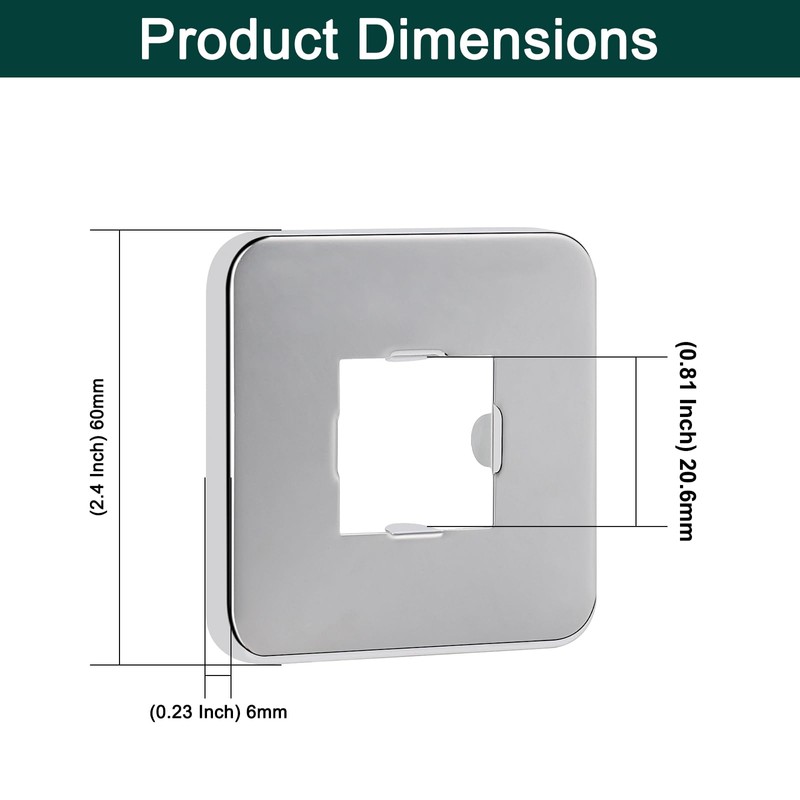 BathAce Shower Arm Flange, Stainless Steel Replacement Wall Split Flange/Escutcheon