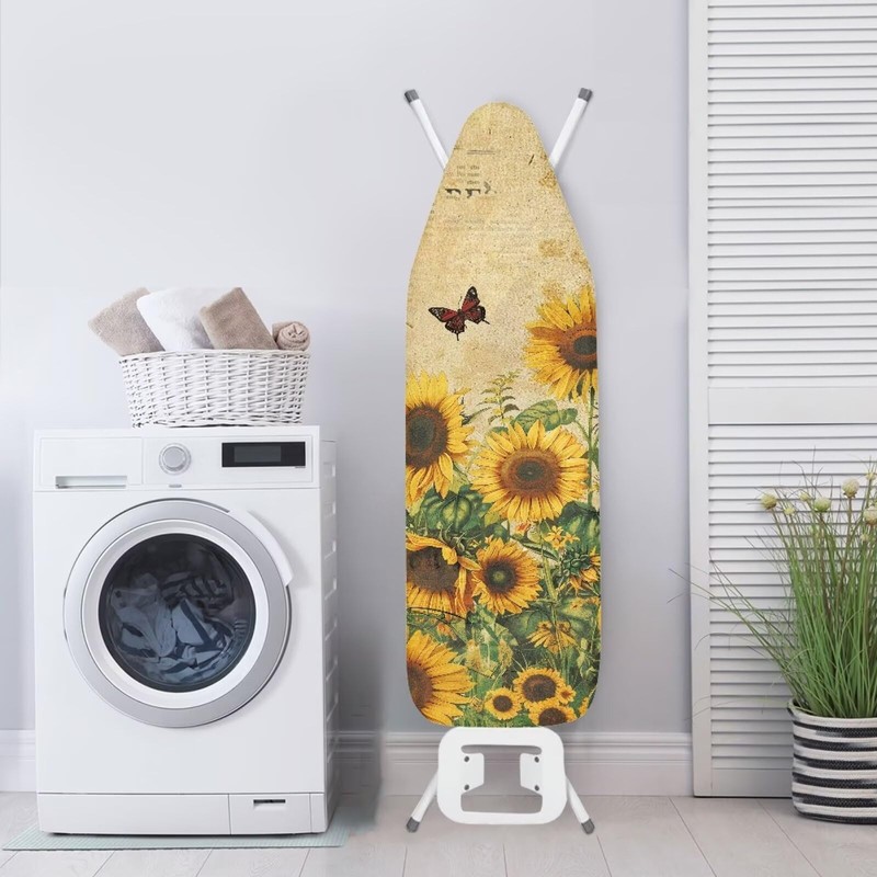 Guevoxuh Ironing Board Cover with 3 Adjustable Straps Heat Reflective