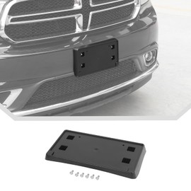 JeCar Front License Plate Frame Bracket Fit for 2014-2020 Dodge Durango License Plate Mount Holder (Black)