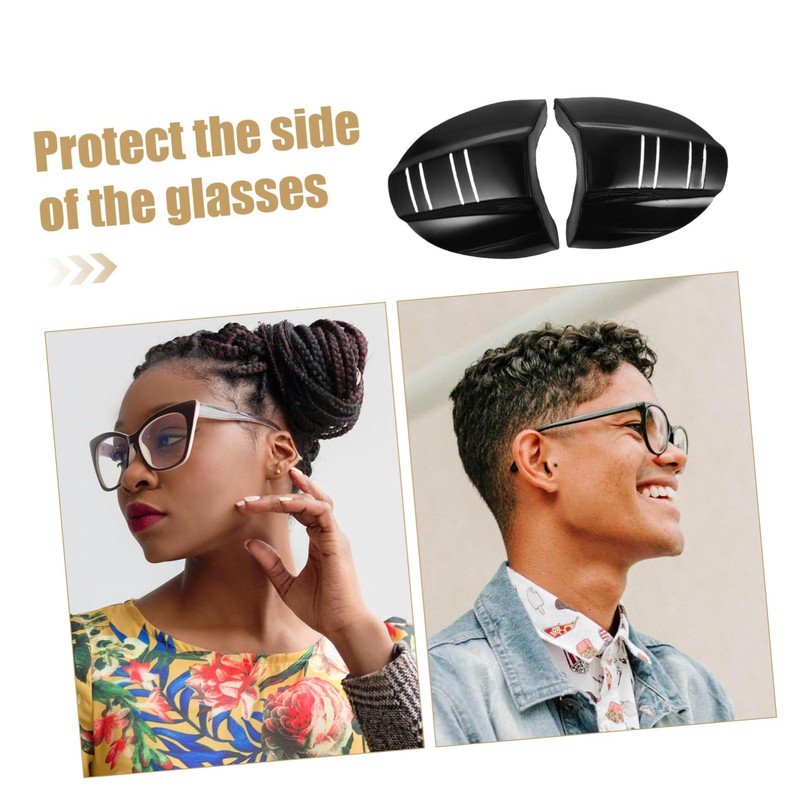 Baluue 4pcs Glasses Protective Wings Clear Glasses Goggles Stylish Safety