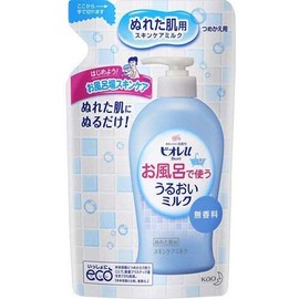 Kao Biore U Moisturizing Milk for Bath, Unscented, Refill, 8.5 fl oz (250 ml), For Wet Skin, Body Milk, Moisturizing Emulsion