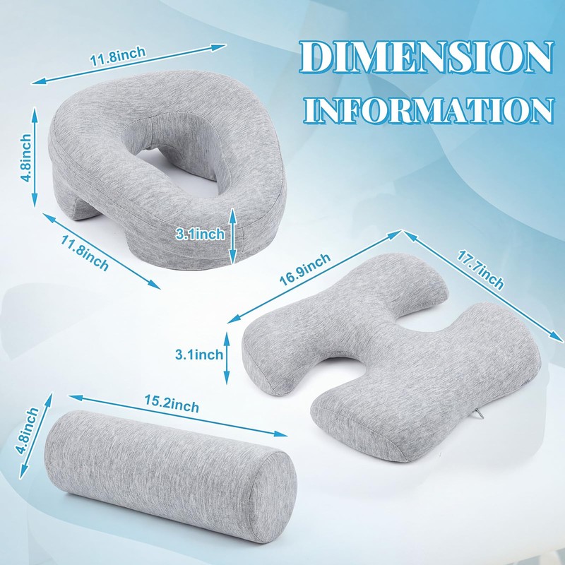 Face Down Massage Pillow and Breast Pillow Set for A-B