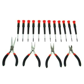 ARTESIA TOOL Electronic Plier & Driver Set | Precision 16-Piece Collection | Mini Pliers & Various Drivers | Quality Craftsmanship | Elegant Zipper Case Included