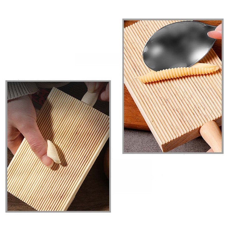 Pasta Maker Gnocchi Board Wooden Butter Paddles for Kneading Dough