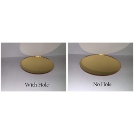 60 Laser Cut Gold Mirror Acrylic Blank Round Discs Smooth Edge Plexiglass Circles 1/8 inch (3 mm) with or Without Holes DIY Crafts Keychains Jewelry Gift Tags (5", No Hole)