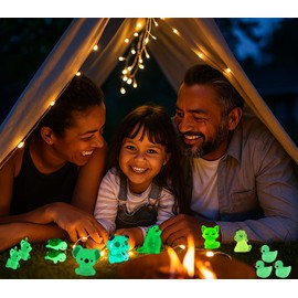 SparkleFab 120 Pcs Luminous Mini Resin Animals Tiny Resin Figurines Glow in The Dark Tiny Ducks for Fairy Garden, Miniature Accessories, Crafts, and Décor