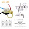 Ceiling Fan Pull Switch Zing Ear ZE-110 3 Wire 3