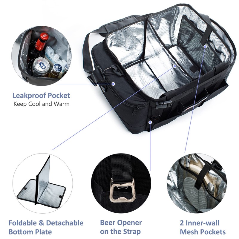 FREECOLSH Black Waterproof Caddy, 16" x 11" x 11", with