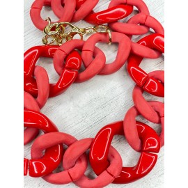 Alisha D fashion acrylic link chain chunky statement necklace