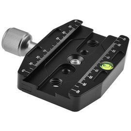 NOTRICKT QRC-20 90mm Quick Release Clamp with Aluminum Alloy Material for Tripod Head, Ball Head, Video Head and Compatible with Arca-Swiss Plate