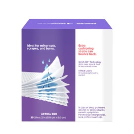 BAND-AID First Aid Gauze Pads, 2 in x 2 in, 25 ea (Pack of 24)