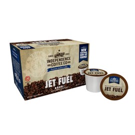Independence Coffee Co. Jet Fuel Intense and Heavy Body, Dark Roast, Single Serve Coffee K Cup Pods, 12 Count