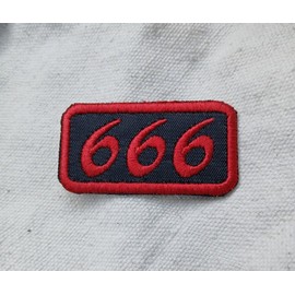 666 - MINI Patch - EMBROIDERED IRON-ON/SEW-ON PATCH