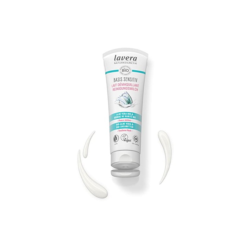 LAVERA Basis Sensitiv Cleansing Milk Organic Plant Ingredients 100% Natural