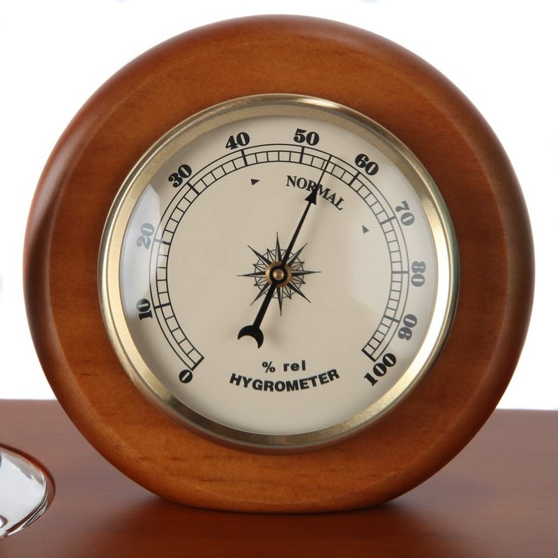 Lily's Home Analog Weather Station, with Galileo Thermometer, Glass Barometer,