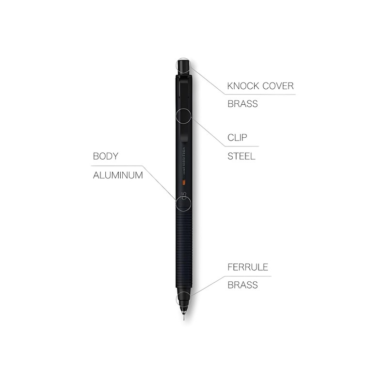Kurutoga Metal Mechanical Pencil 0.01 inch (0.3 mm) [Nocturne Black]